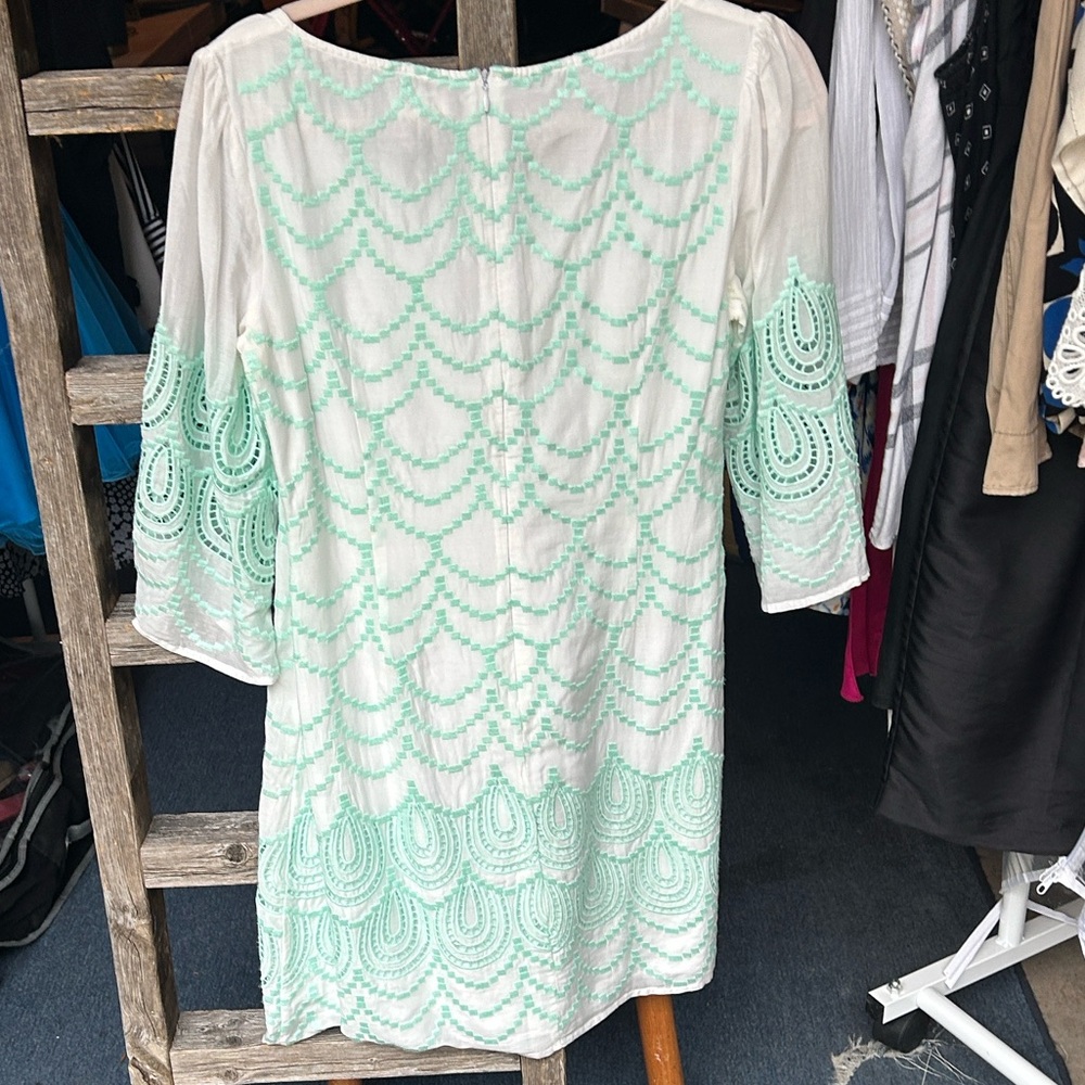 Meadow Rue Light Green Patterned Dress - Picture 2 of 3